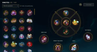 CONTA D1 - 332 SKINS - 4 SKINS PRESTÍGIO - ALL CHAMPS