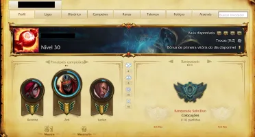Conta Borda OURO - 47 champs - 7 skins sem ser as gratis