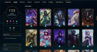 Conta diamante 1 com 155 champs e 132 skins + 1 Prestigio