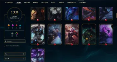 Conta diamante 1 com 155 champs e 132 skins + 1 Prestigio