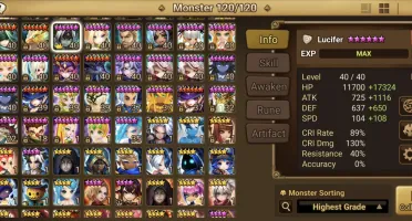 Summoners War Global com Luci Leo Liam Verad Zaiross Bastet