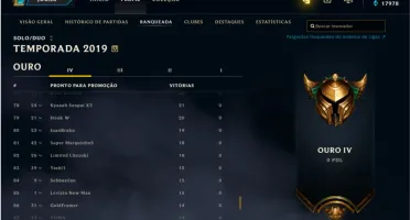Conta Ouro IV, 97 champ e 41 skins