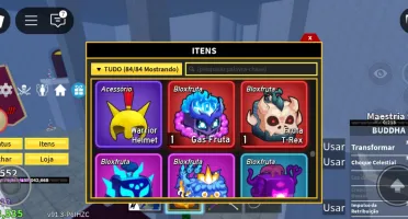 Blox fruts Lvl 2553 +Budha AWK +T rex e Gás no Baú+God Human