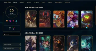 Conta diamante 3 lol 20 Skins