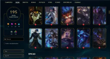 Conta prata 3 com TODOS os champs e 195 Skins ( Nivel 548 )