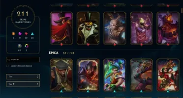 Conta de League of Legends Platina V 211 skins, 143 Icones.