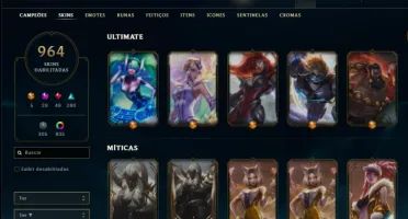 Vendo Conta League Of Legends Com 964 Skins