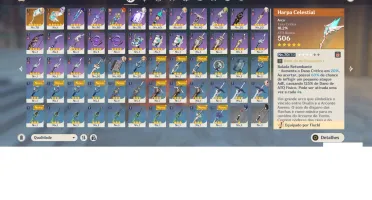 Conta AR 52 com Maivuka + Citlali+ Raiden +Tighnari+Jean