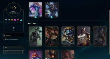 Conta lol, 32 champions nivel 49 10 skins. Unranked.