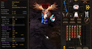 Mu Online Webzen WHITE WIZARD: KUNDUN lvl 500+ Nidavellir