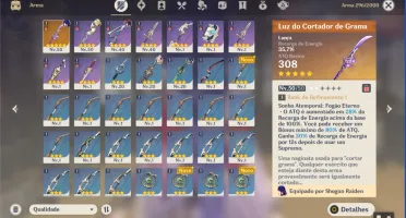 Shogun Raiden + Luz do Cortador de Grmas (arma dela)