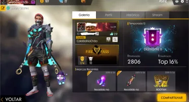 Conta diamante 2 com passe de elite