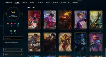 Conta ouro 4 com 63 Champs e 54 Skins + 2 Prestigios da LUX