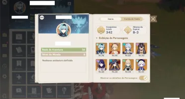 Conta de Genshin AR56 13T5 Server América por apenas R$380!