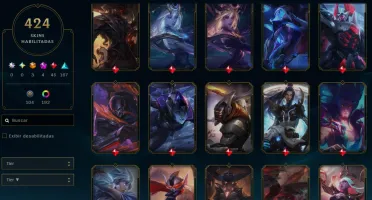 Conta LOL +10 anos 90k essência - 424 skins - 200 chromas
