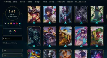 Unranked com TODOS os Champs e 161 Skins ( MID / TOP / JG )