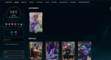 Unranked com TODOS os Champs e 161 Skins ( MID / TOP / JG )