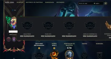 Unranked com TODOS os Champs e 161 Skins ( MID / TOP / JG )
