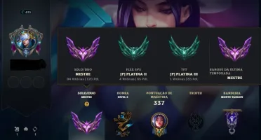 CONTA TOP DE LOL ELO MESTRE TODOS OS CHAMPIONS 200 SKINS