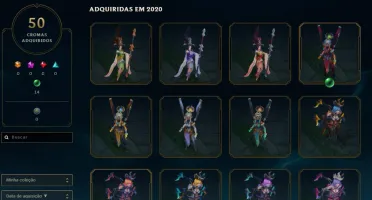 Conta League of Legends low elo com mais de 80 skins