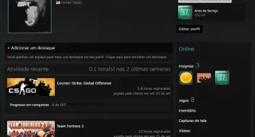 CONTA STEAM 17 / 18 ANOS DE SERVIÇO