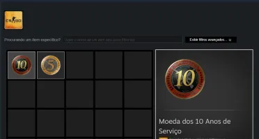 CONTA STEAM 17 / 18 ANOS DE SERVIÇO