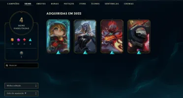 CONTA UNRANKED C/ VIEGO PENTAKILL/ PROJETO ZED E +SKINS