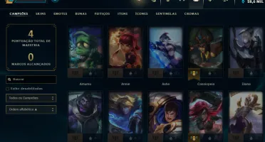 CONTA UNRANKED C/ VIEGO PENTAKILL/ PROJETO ZED E +SKINS