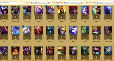 CONTA LEAGUE OF LEGENDS BR- 8 SKINS - 62 CHAMP - UNRANKED