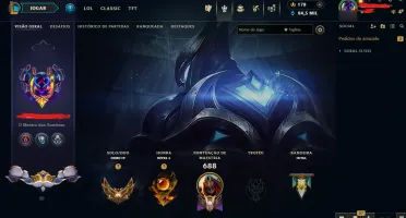 Conta de lol full acesso 234 skins, MMR Plat/Gold