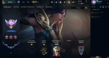 Conta de LoL BR • LVL 200+ • 75 Skins • 109 Campeões • Handm