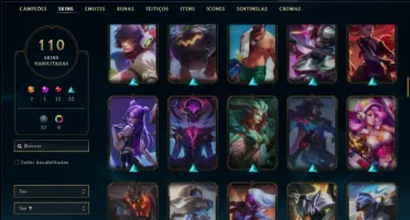 Conta prata 2 com 145 champs e 110 skins ( MAIN MID / JG )