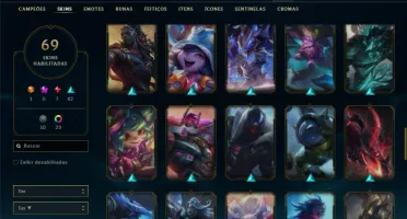 Esmeralda 4 com 100 Champs e 69 Skins + 4 Vitoriosas