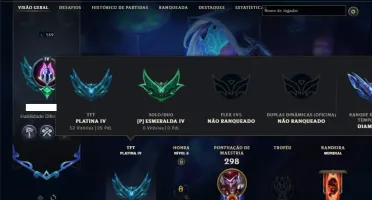 Esmeralda 4 com 100 Champs e 69 Skins + 4 Vitoriosas