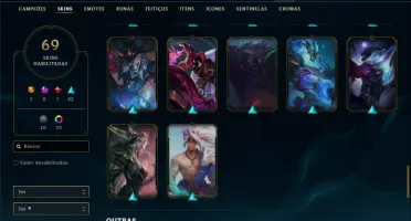 Esmeralda 4 com 100 Champs e 69 Skins + 4 Vitoriosas