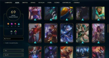 Esmeralda 4 com 100 Champs e 69 Skins + 4 Vitoriosas