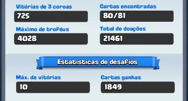 CONTA CLASH ROYALE 4018 TROFEUS - 80 CARTAS - LIGA 1- LVL 11