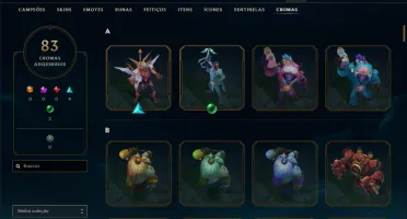 Conta league of legends /2013 com 478 skins