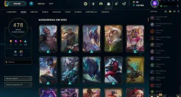 Conta league of legends /2013 com 478 skins