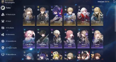 Star Rail Lvl 54 - Luocha, Seele, Clara, Welt e Gepard