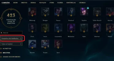 CONTA 3 110 SKINS QUASE TODOS CHAMPIONS