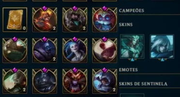 CONTA 3 110 SKINS QUASE TODOS CHAMPIONS