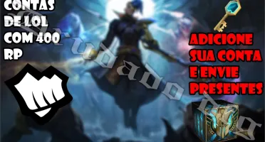 CONTAS DE LEAGUE OF LEGENDS COM 400 RP