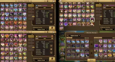 Summoners War Global com Cadiz + 45 Nat5s