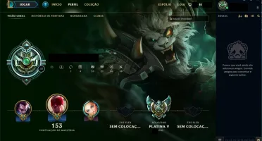 Conta Platina 5 com borda Platina, MMR Alto, 46 Champ.
