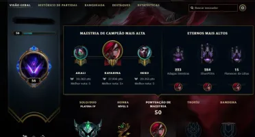 Conta League of Legends - Platina IV