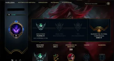 Conta League of Legends - Platina IV