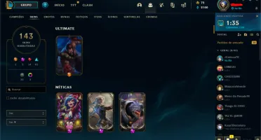 Conta de LOL 140+ SKINS