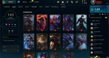Conta de LOL 140+ SKINS