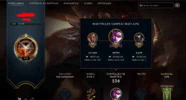 CONTA DE LOL UNRANKED, NV 111, 31 SKINS, 4 LENDARIAS!!